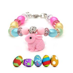 Bracelet with Spring time and Easter theme with Rabbit.
